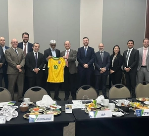 Reunião com presidente do Suriname e CEO da Staatsolie